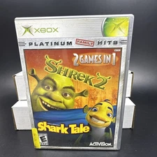 Shrek 2/Shark Tales (Microsoft Xbox, 2005) Combo Pack - Untested