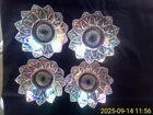 Vintage Iridescent Federal Glass Small Flower Dish Plate 6" LAST CHANCE 9/30/25