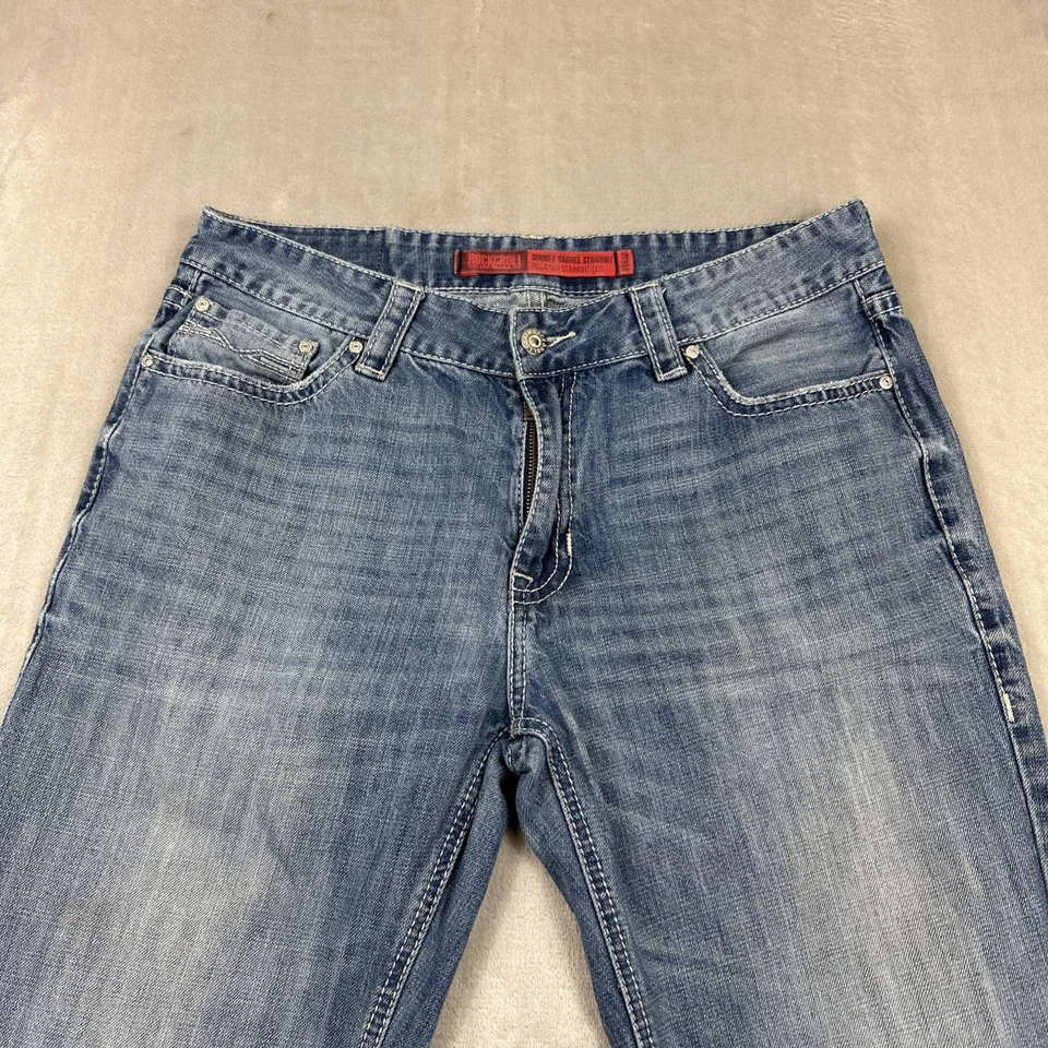 Rock And Roll Cowboy Jeans Men's 36x32 Blue Double Barrel Denim Cowboy Western - Image 2 of 4