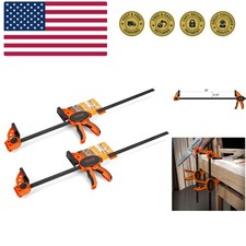 24" One Hand Clamp/Spreader - 2-pack, Medium Duty, E-Z Hold Bar Clamps Set