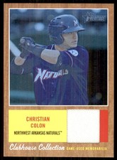 2011 Topps Heritage Minors Clubhouse Collection Relics Blue Tint Christian Colon