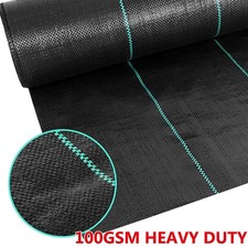 10-100M 100gsm Weed Control Fabric Garden Ground Cover Membrane Landscaping Mat