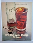 Vintage 1970 Coke Coca Cola It's the Real Thing a 11x14 ad
