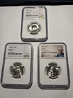1943 NGC MS65 W. Quarter, 1950D MS66 W. Quarter, 1954S NGC MS66 W. Quarter