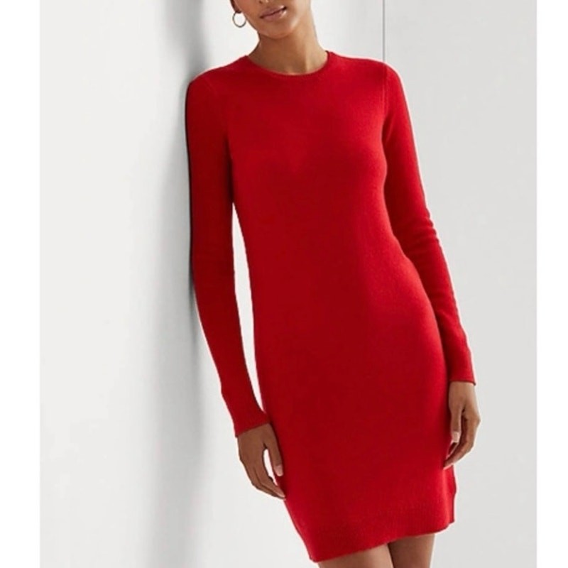 セール☆定番人気【Ralph Lauren】Wool-Cashmere セータードレス Lauren Ralph Lauren Women's Wool-Cashmere Turtleneck Sweater