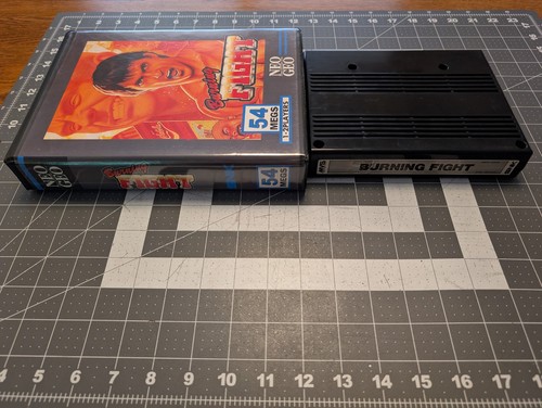 Authentic Neo Geo MVS Burning Fight with Shock Box - Tested (English Label)