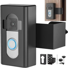 Anti-Theft Video Doorbell Mount No Drill Bracket Holder Accessories for Apartmen