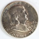 Toned UNC 1958 D Franklin Half Dollar