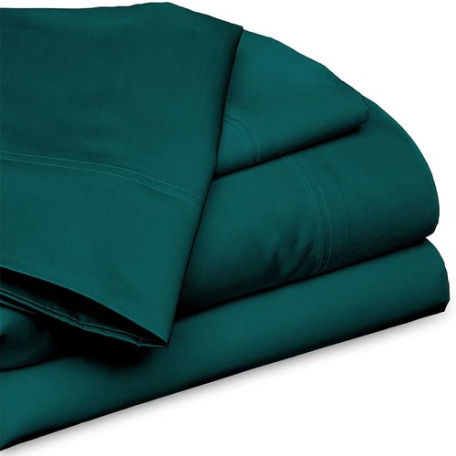 Impresionante sábana plana de algodón egipcio 1000 TC + 2 fundas de almohada AU individuales todas sólidas - Imagen 96 de 96