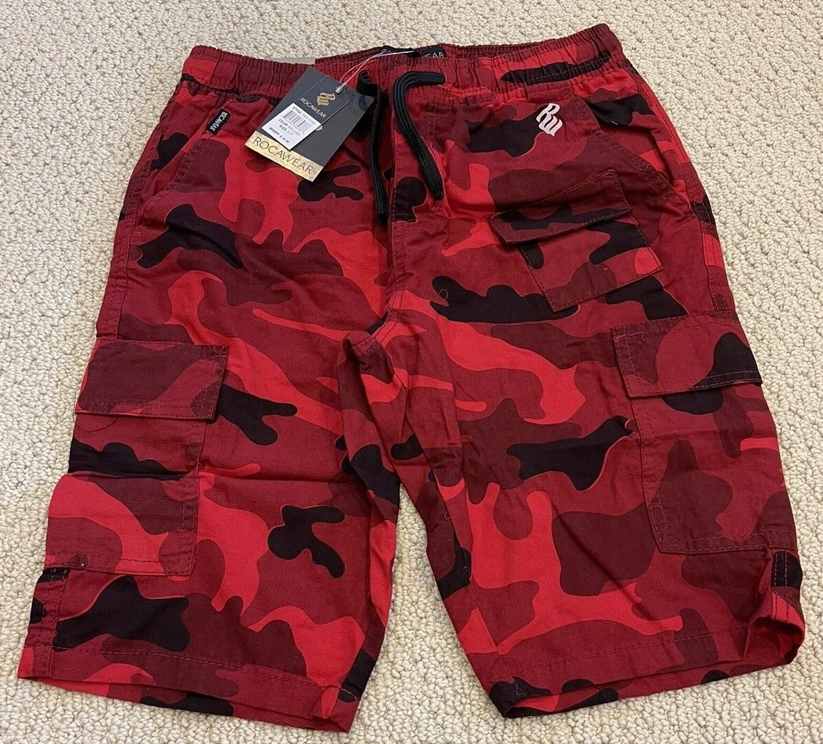 Cotton Camouflage Red Shorts for Men for sale | eBay
