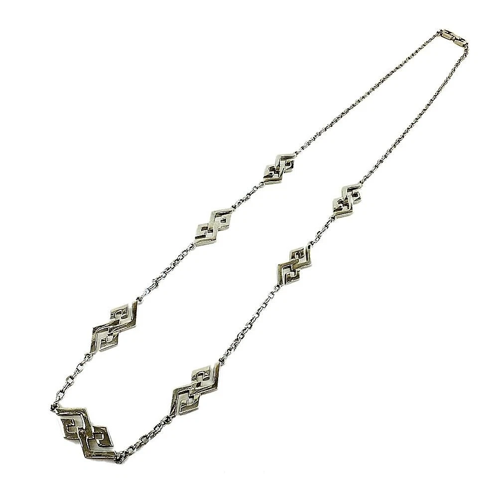 Collana con ciondolo tono argento logo GG GIVENCHY usata lunghezza totale 78 cm