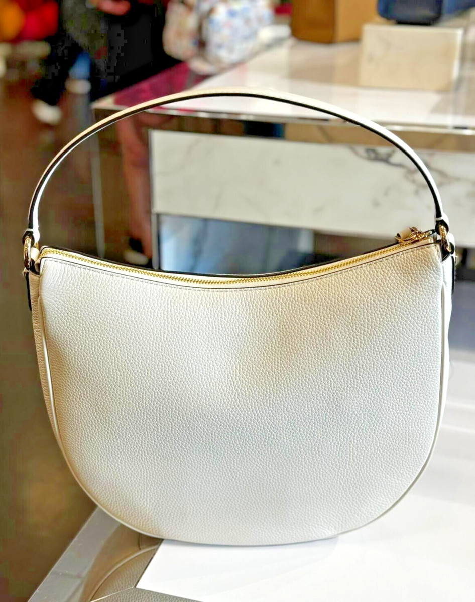 Michael Kors Dover Large Leather Top Zip Half Moon Shoulder