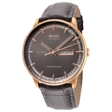 Mido Commander II M0164303606180 Automatic Men's Watch – Anthracite Dial, Rose G