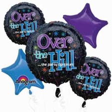 Anagram 27159 OVER THE HILL Birthday Balloon Bouquet Party Balloons - 5pc - NEW
