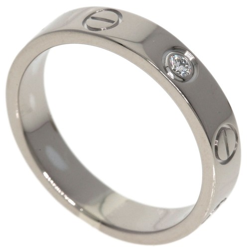 CARTIER Ring mini love ring 1P Diamond K18 White Gold | eBay