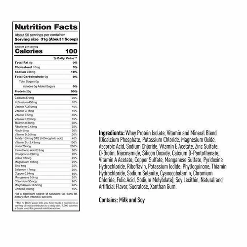 Proteína de suero en polvo Isopure Zero Carb, vainilla cremosa 3,4 lb - Foto 4 de 4