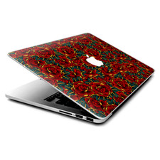 Skin Decals Wrap for MacBook Pro Retina 13" - red gold roses tattoo