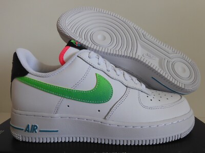 NIKE AIR FORCE 1 07 LV8 WHITE-GREEN STRIKE SZ 6 MENS/WOMENS