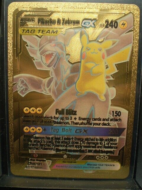 Unofficial Artist Made Pikachu & Zekrom-gx 184/181 Rainbow 