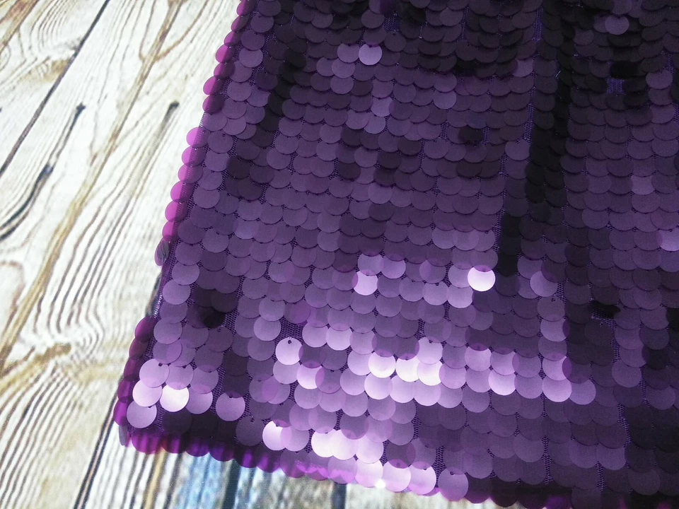 Ella Moss 女孩连衣裙 12 紫色天鹅绒亮片无袖连衣裙假日 — 第 4/4 张图片