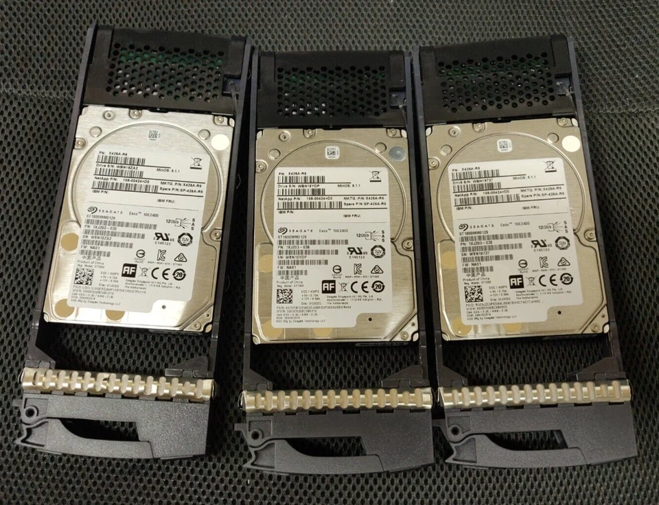 3x NetApp X426A-R6 SP-426A-R6 1.8TB 10K RPM 12Gbps SAS 2.5" Hard Drives w/ Caddy - Image 2 of 2