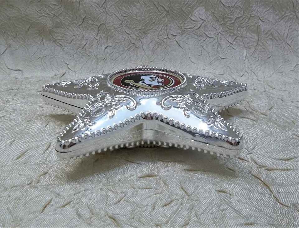 Florida State University Silver Star Christmas Ornament Topperscot