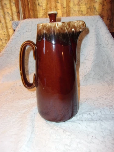 Vintage Hull Brown Drip Coffee Pot With Lid