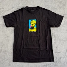 Pleasures Brand T Shirt Mens Black Medium Short Sleeve Crew Neck T-Shirt Printed