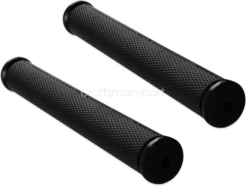 Black 8" Rubber Snowmobile Grips For Cat Polaris Skidoo Yamaha 7/8'' handlebars