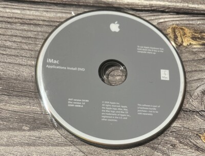 iMac Applications Install DVD Disc Version 1.0 AHT Version 3A190 - 2009 Software