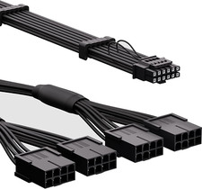 Pcie 5.0 Extension Cable, 16 Pin 12 4 Male to PCIE 5.0 4X8 6 2 Pin Female Sl