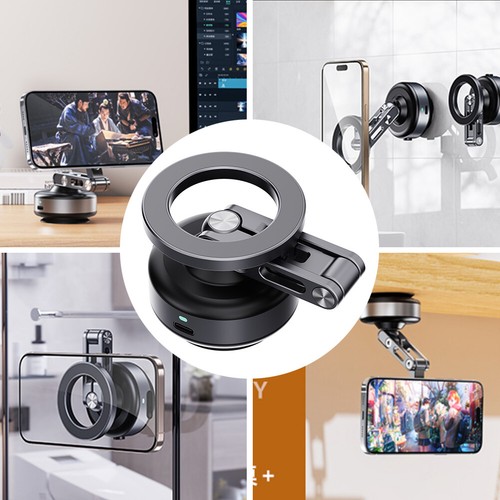 360°Car Magnetic Vacuum Car Phone Holder Rotating Folding for iPhone Series - Afbeelding 5 van 9