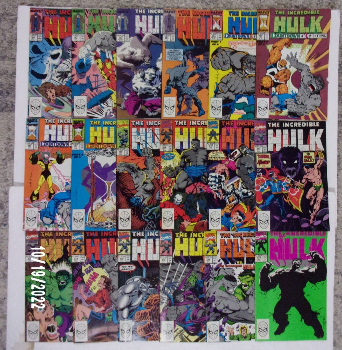 INCREDIBLE HULK 1989 #360 TO #452 VF/NM MISSING 2 BOOKS,MANY SLUGFESTS,GREAT SET