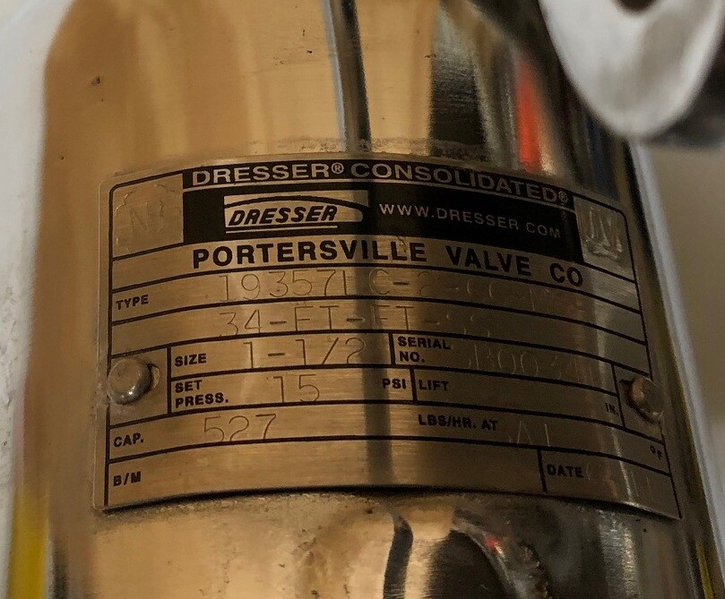 Dresser 1 1/2" 19000 Series, 15 psi Consolidated® Safety Relief Valve