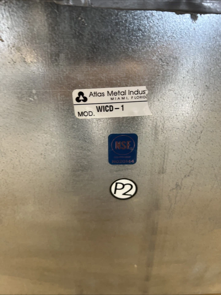 Atlas Metal Modelo WICD-1 Sartén Individual Caída Helada. Usado durante 3 meses con válvula de drenaje Foto 2 de 4