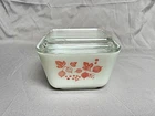 Vintage Pyrex Pink Gooseberry Refrigerator Dish & Cover Lid #501  1 ½ Cup Mint