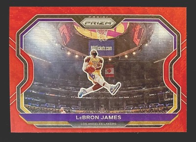 2020-21 Panini Prizm LeBron James Red Ruby Wave SP Kobe Tribute Dunk #1  
