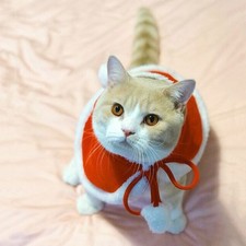 Dog Cat Christmas Clothing Hooded Cape Winter Adorable Warm Pet Clothes Costume