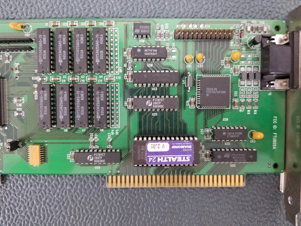 Vintage 1993 Diamond Computer Sytems Stealth 24VL V 2.01, Video Card ISA REV C4 - Image 2 of 4