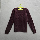 Polo Ralph Lauren Men Sweater XL Lambs Wool Cable Knit Fisherman Old Money