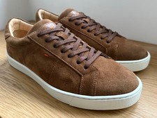 Santoni sneakers/scarpe uomo scamosciate marroni/made in Italy/43EU/10US/9UK