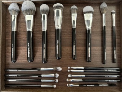 Peaches&Cream Foundation Contour Powder Blush Eyeshadow Brow Makeup Brush Set 17