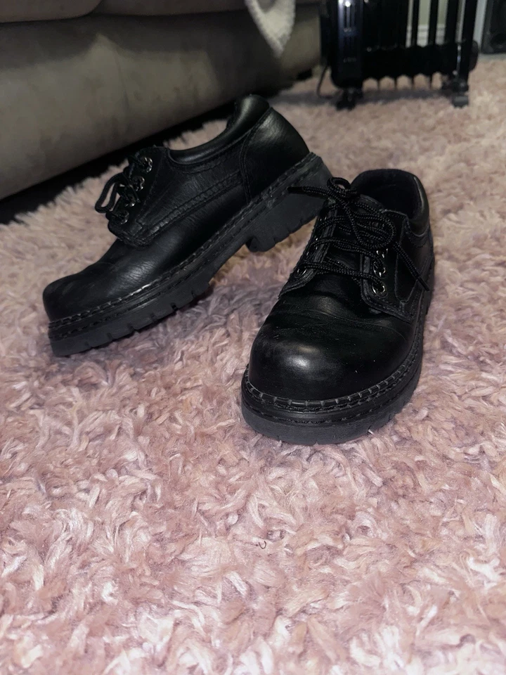 Vintage Predictions Lace Up Oxford Shoes Grunge Goth Y2k Bratz 4 Eyelet Size 6.5 - Image 3 of 4