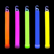 50 Pcs 6'' Premium Glow Sticks Bulk - Ultra Bright Large Glow Necklaces Light up