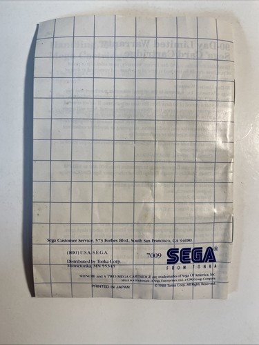 Shinobi (Sega Master System (SMS), 1988) - Complete w/ Manual - Tested! - Picture 6 of 10