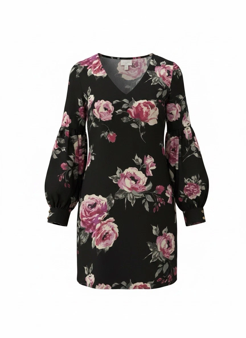 knee length dresses for ladies Everly | Black Hand-Embellished Cape-Sleeve Maxi Dress main image 1
