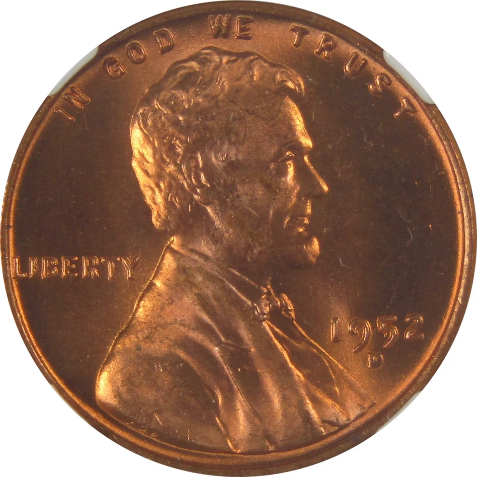 1952 D Lincoln Wheat Cent MS 66 RD NGC Penny Uncirculated SKU:I22642 - Image 3 of 4