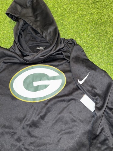 Nike Green Bay Packers Damenpullover schwarz Club Logo Hoodie Größe Large - Bild 5 von 6