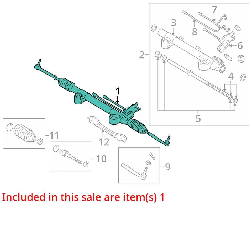 Infiniti EX35 2008 barra de engranajes de dirección y piñón OEM 126 k millas - LKQ402458809 Foto 4 de 4