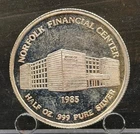 Vintage 1985 1/2 Oz 999 Silver Norfolk Financial Center International Trade Unit